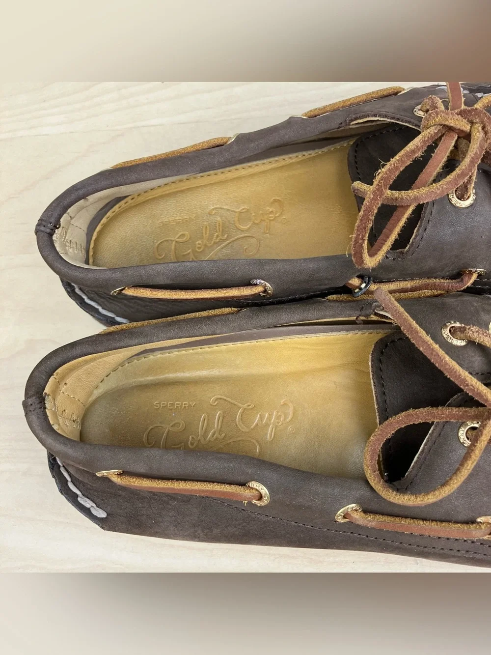 Sperry Gold Cup Men’s Size 9.0 Classic 2 Eye Brown Leather Boat Deck Shoes